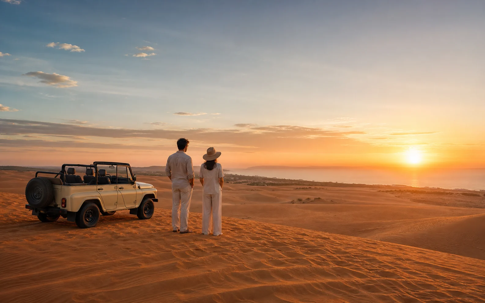 Jeep khám phá đồi cát